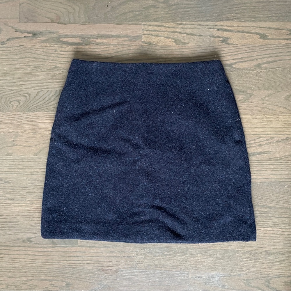 Uniqlo | Navy Wool Mini Skirt